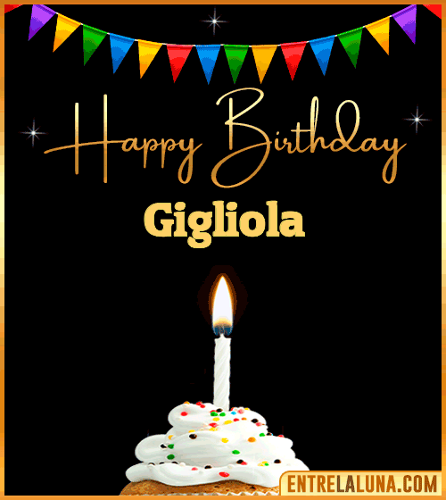 GiF Happy Birthday Gigliola